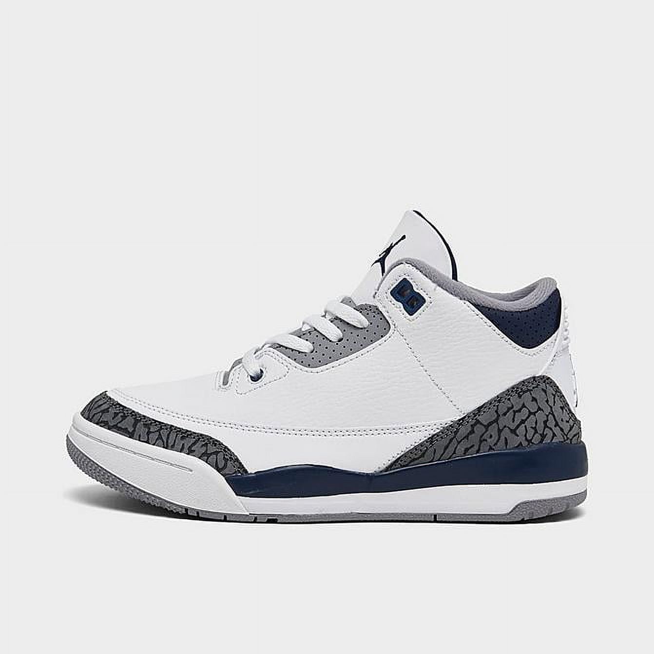 Little Kid s Jordan 3 Retro White Midnight Navy DM0966 140 2.5 Walmart