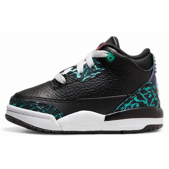 Toddler's Jordan 3 Retro Black/Siren Red-Hyper Jade (FV5439 001) - 5