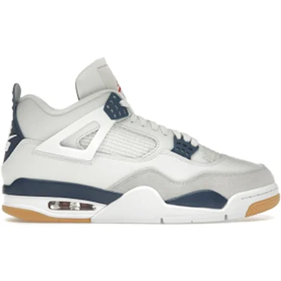 Jordan 4 Retro SB Navy (Summit White/White/Navy/Neutral Grey/Gum Yellow/Varsity Red) - Size 3.5