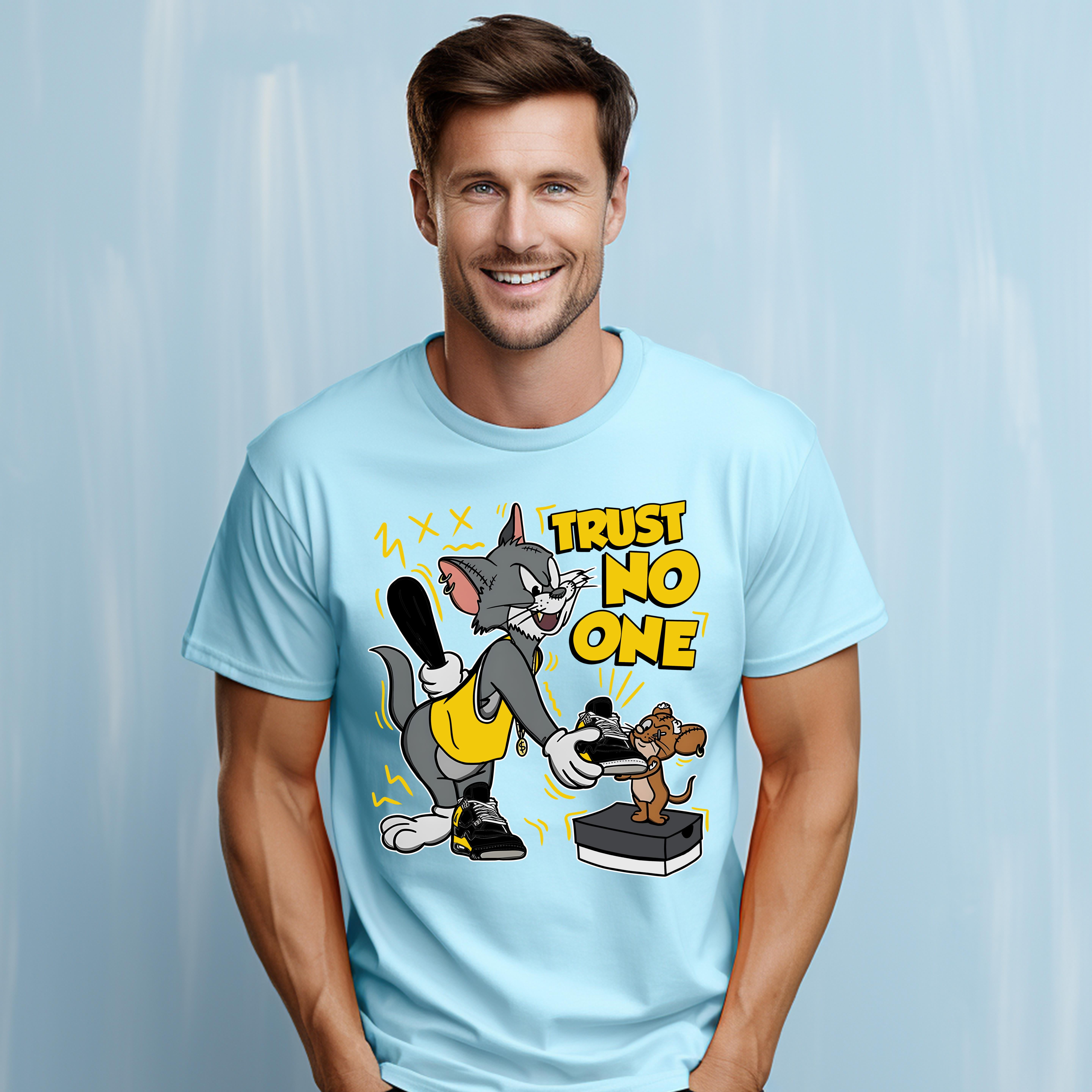 Jordan 4 Thunder Unisex Shirt, Kid, Toddles Trust No One Cat And Mouse