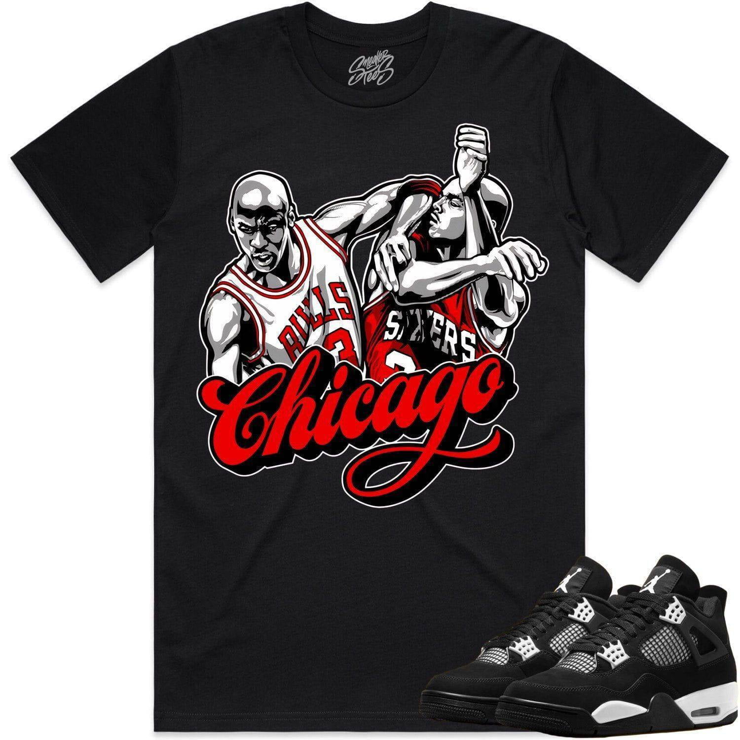 Jordan 4 White Thunder 4s Shirt to Match RED CHICAGO
