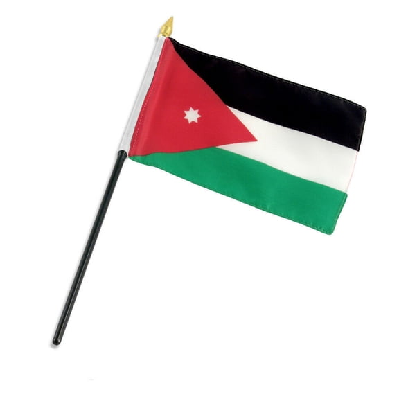 Jordan 4"x6" Flag Desk Table Stick (Sewn Edges)