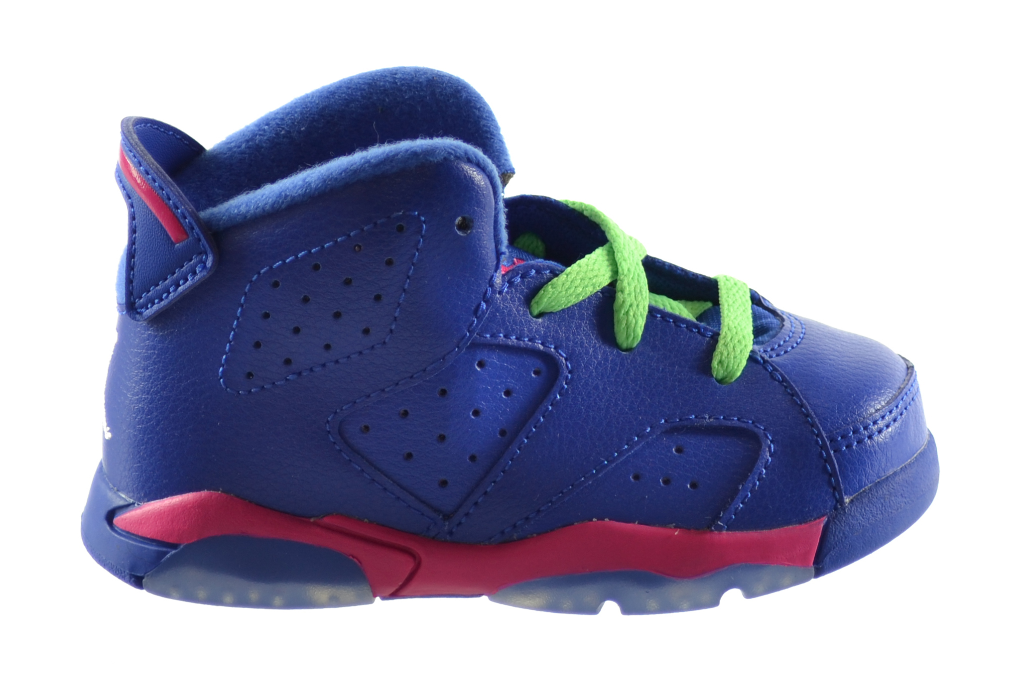 Jordan 6 Retro (BT) Baby Toddlers Basketball Shoes Gym Royal-White-Pink-Green 384667-439 - image 1 of 6
