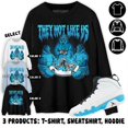 Jordan 9 Powder Blue Sweatshirt, They Not Like Us, Shirt In Light Blue