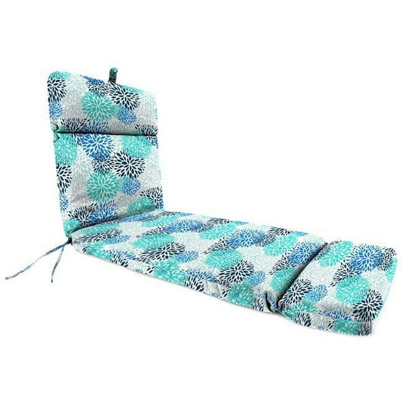 Jordan 9552PK1-4485D 22 x 72 x 4 in. Outdoor Chaise Cushion in Blooms Blue Vista
