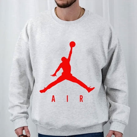 Jordan AIR RED Logo Sweatshirt Air Jordan Shirt 6 Sizes S-3XL!! Fast Ship!!