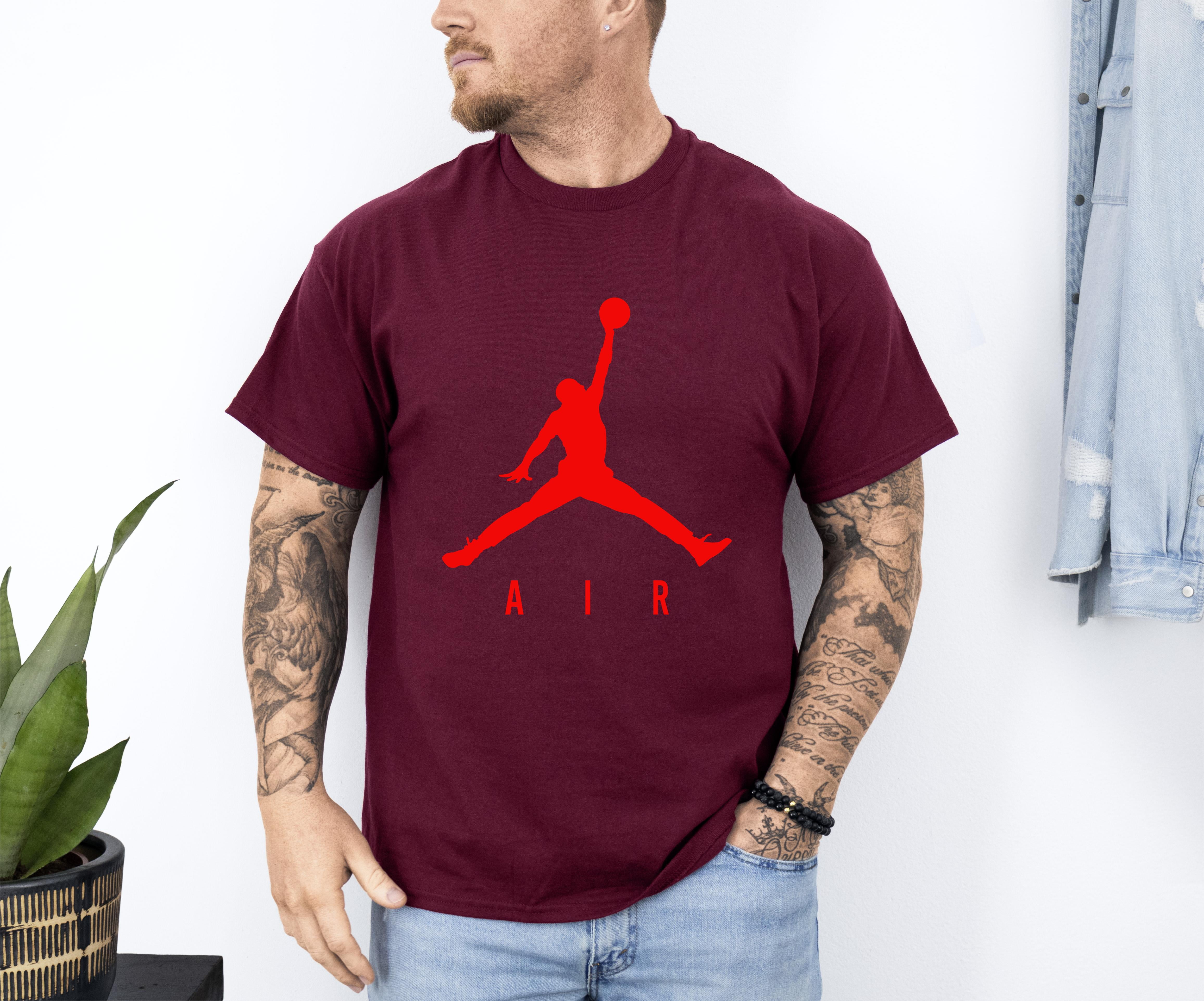 Jordan AIR RED Logo T shirt Air Jordan Shirt 6 Sizes S 6XL Fast Ship Walmart