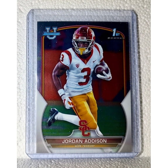 Jordan Addison 2022 Topps 1st Bowman U Football #36 Card USC