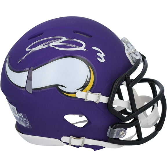 Jordan Addison Minnesota Vikings Autographed Riddell Speed Mini Helmet - Fanatics Authentic Certified