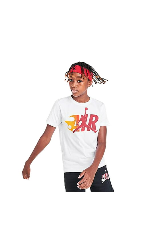 Air Flame Boys Active Shirts & Tees Size M, Color: White/Red