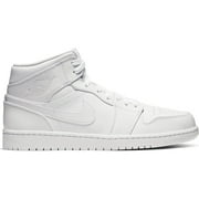 Jordan Air Jordan 1 Mid Triple White Mens Sneakers 554724-136
