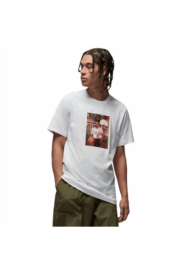 Air Men's Retro Photo Short Sleeve Graphic T Shirt (US, Alpha, Medium, Regular, Regular, White)