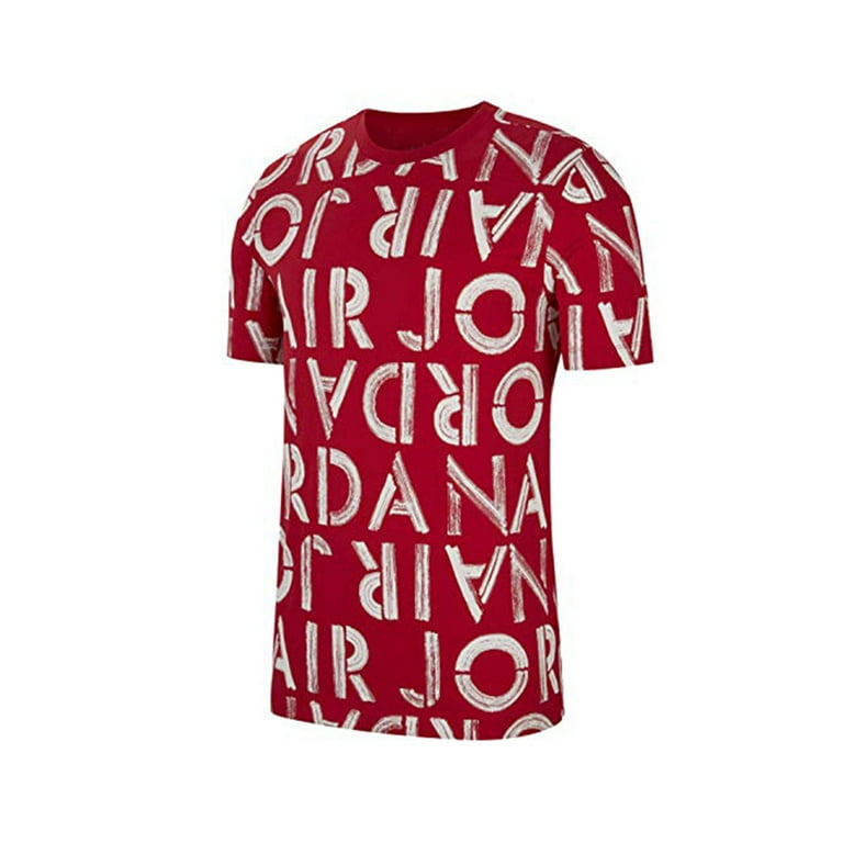 Jordan Allover Print Logo Mens Active Shirts Tees Size M Color
