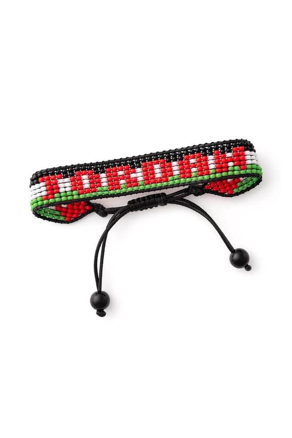 Fahari Handmade Jordan Beaded Bracelet  Adjustable Flag Bracelet with Team Name  World Cup 2026 Inspired Soccer Fan Jewelry  Durable & Unisex