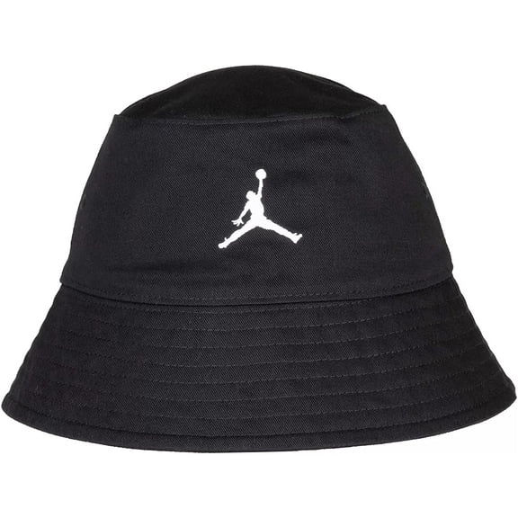 Jordan Big Boys Bucket Hat (Black(9A0581-023)/White, 8-20 Years),One Size