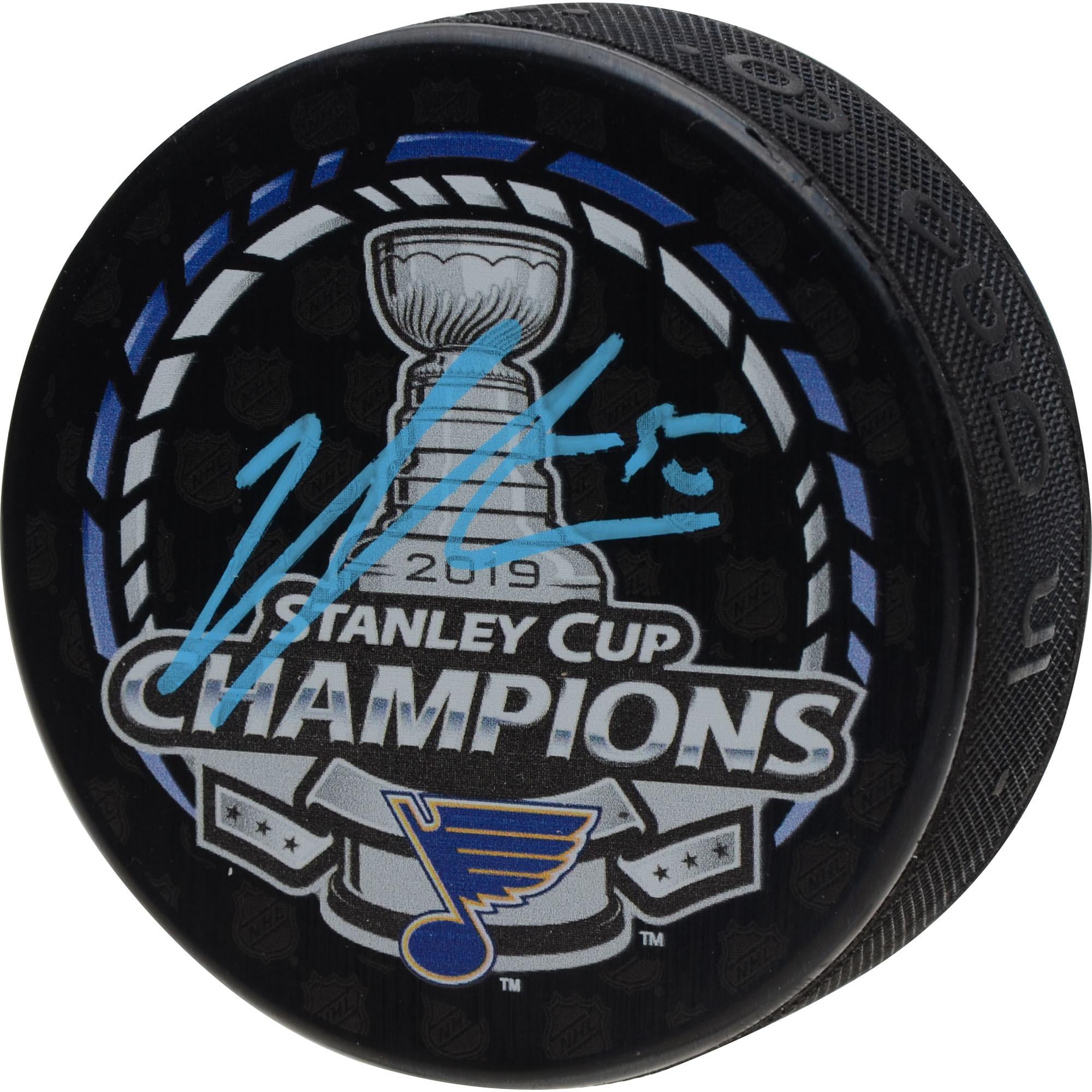 Jordan Binnington St. Louis Blues 2019 Stanley Cup Champions Autographed Stanley Cup Champions Logo Hockey Puck - Fanatics Authentic Certified