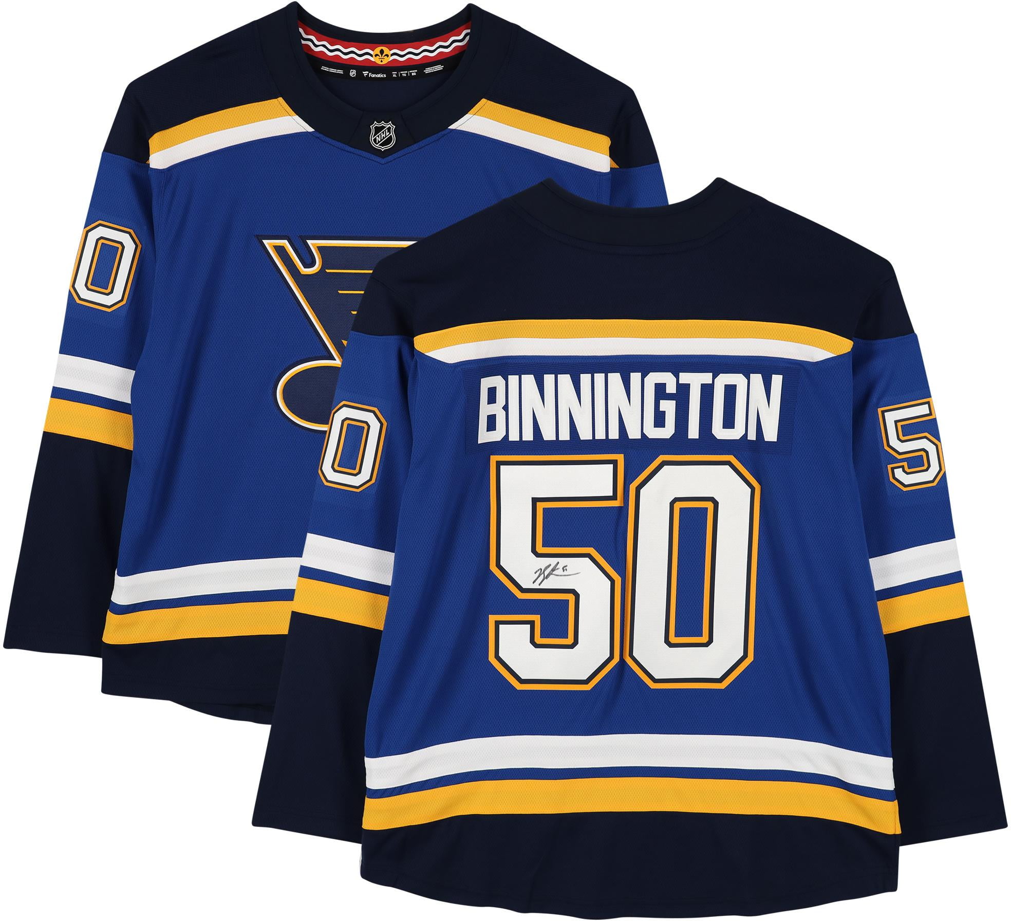 Jordan Binnington St. Louis Blues Autographed Blue Fanatics Breakaway Jersey - Fanatics Authentic Certified