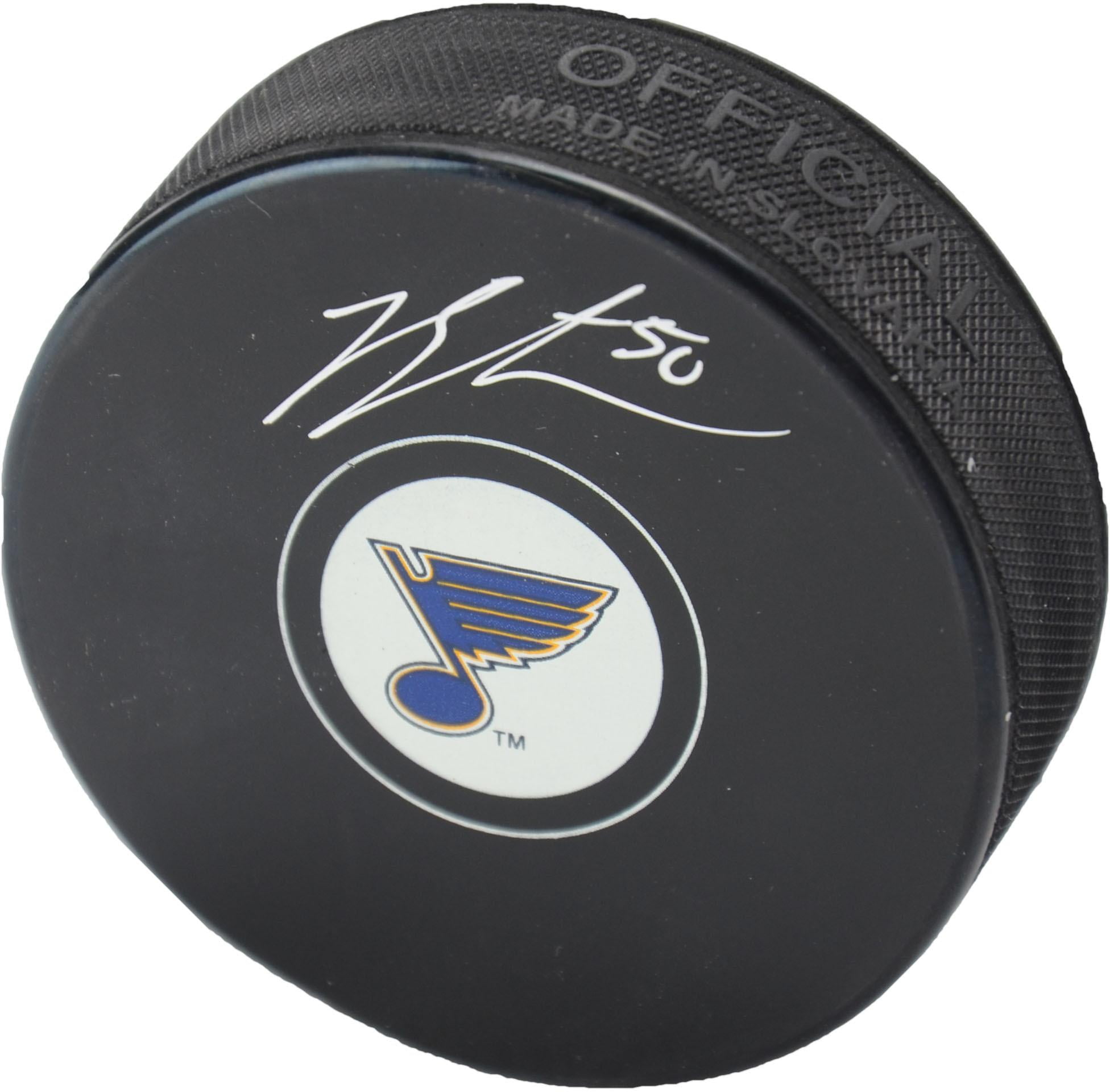 Jordan Binnington St. Louis Blues Autographed Hockey Puck - Fanatics Authentic Certified