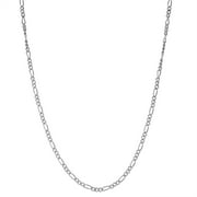 Children's Figaro Chain Necklace, Sterling Silver, 15 in