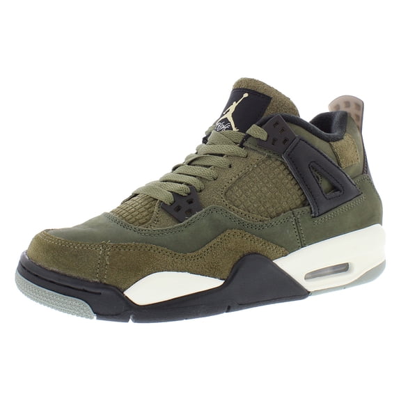 Jordan Boy’s Grade School Air Jordan 4 Retro SE Craft Sneaker, Medium Olive/Pale Vanilla, Size 6.5