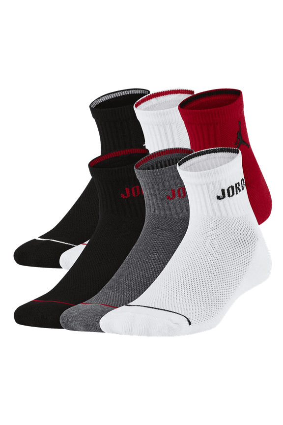 Boys 6-Pk. Ankle Cushioned Socks S/Sock Size 7-9/Shoe Size 3Y-5Y