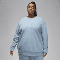 thumbnail image 1 of Jordan Brooklyn Fleece Women's Crew-Neck Sweatshirt (Plus Size) Color: Blue Grey Size: 2X, 1 of 1