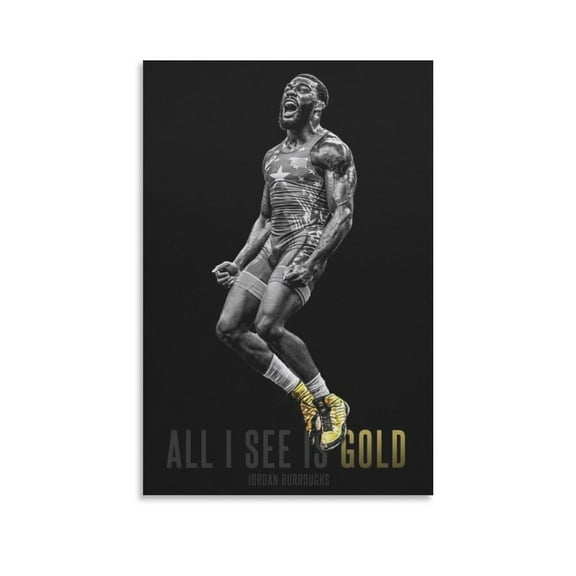 Jordan Burroughs Canvas Poster Painting On Canvas Wall Art Poster Scroll Picture Print Living Room Walls Decor Home Posters 16x24inch(40x60cm)