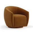 thumbnail image 1 of TOV Furniture Jordan Cognac Velvet Swivel Chair, 1 of 7