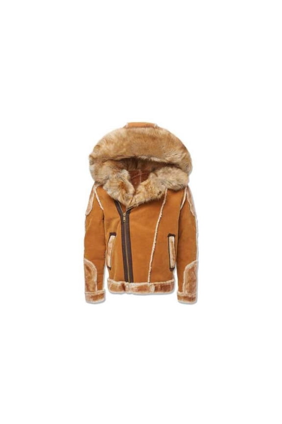 Men EL Jefe Shearling Moto Jacket (Cognac)