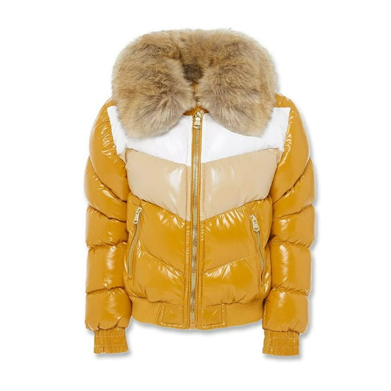 Jordan Craig Color Blocked Boys Puffer Jacket Wheat 91587b wheat