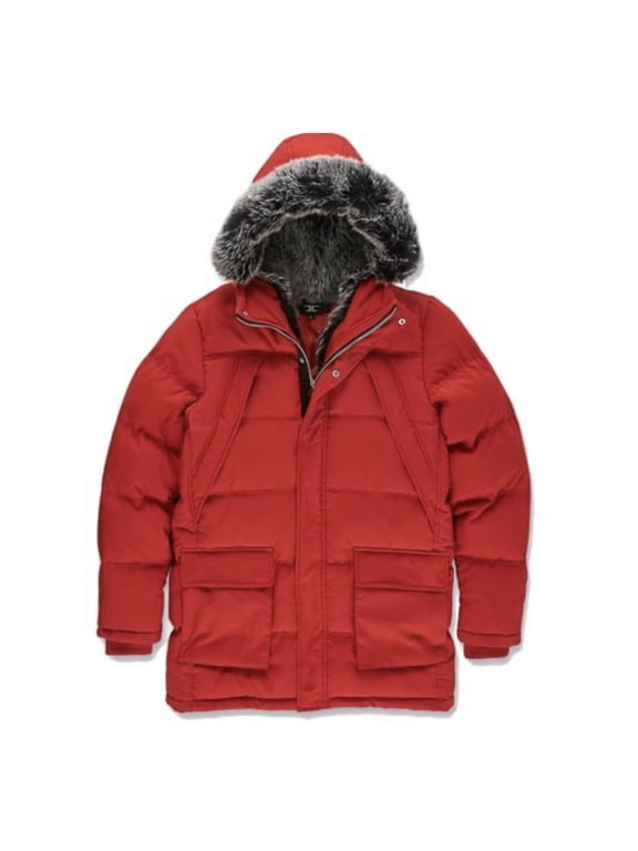 Fargo Fur Lined Parka Men's Jacket Red 91397