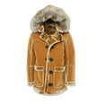thumbnail image 1 of Jordan Craig Faux Suede Shearling Coat, Cognac, Medium, 1 of 2
