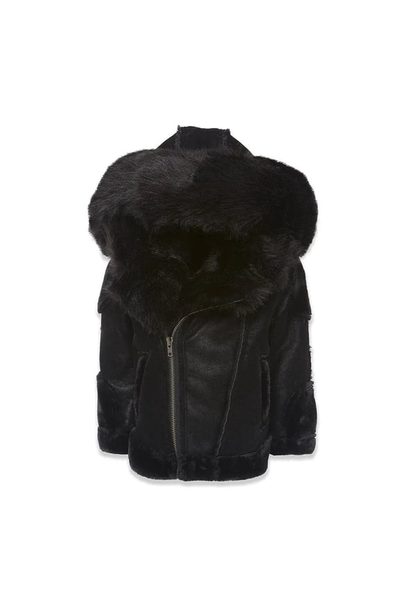 EL Jefe Shearling Moto Jacket (Black)