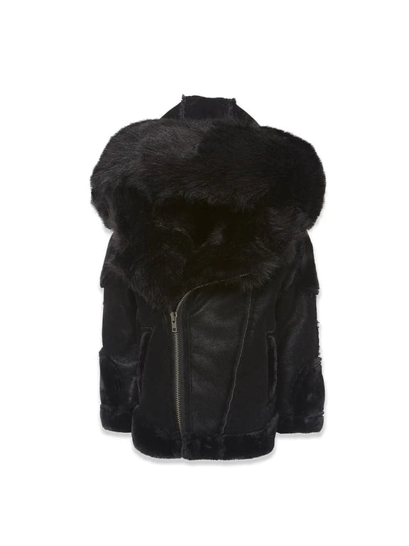 EL Jefe Shearling Moto Jacket (Black)