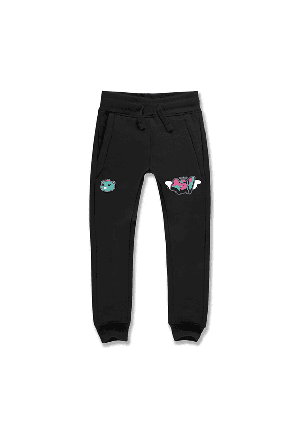 Little Kids' OG Plush Jogger Sweatpants Black 8448k-black