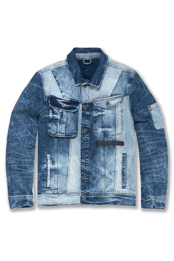 Men Fort Greene Denim Trucker Jacket (Tonal Blue)