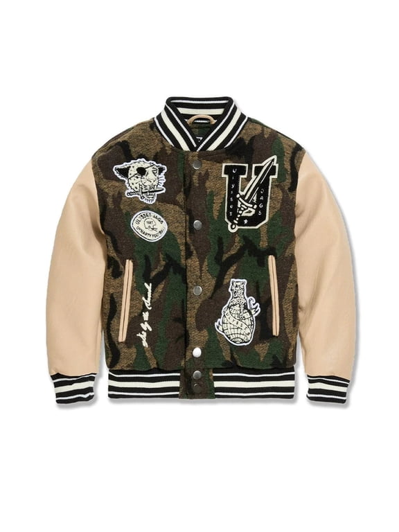 Men Life of Vice Varsity Jacket (Vintage Camo)
