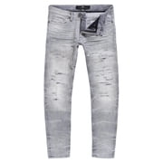 Jordan Craig Men Ross Fit with Shreds Jeans Artic Grey