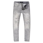Jordan Craig Men Sean Fit with Shreds Jeans Cement Wash