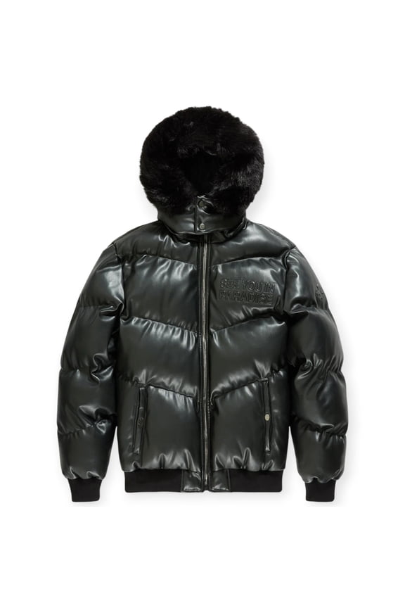 Men The Wild One SYIP Emboss Puffer Jacket (Black)