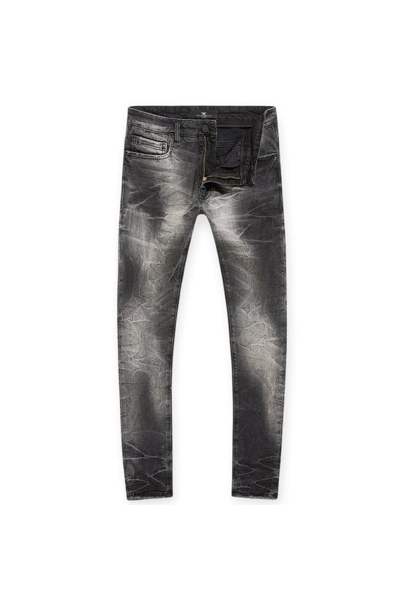 Men Washed Denim-Black Shadow