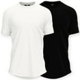 thumbnail image 1 of Jordan Craig Mens 8991A-2pK Two Pack Scallop Tee (Black White), 1 of 9