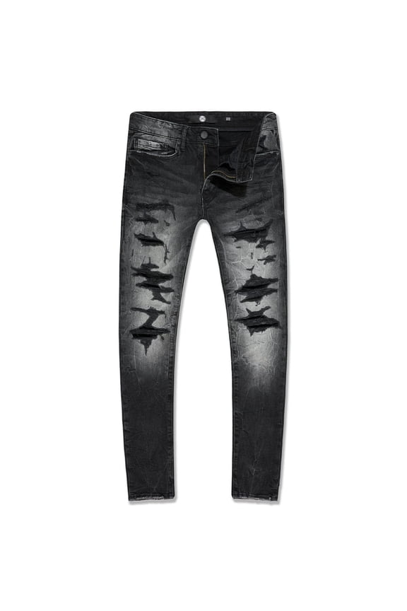 Slim Taper Fit Old Soul Denim Sean Collection Black Shadow