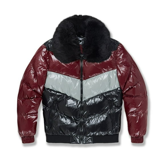 Jordan Craig Sugar Hill Blocked Puffer Men's Jacket Burgundy 91548-burgundy (Size XL)