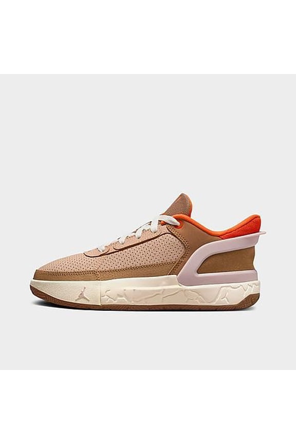 Jordan DAY1 EO Big Kids' Shoes (FQ1306-200, Dark Driftwood/Rattan/Hemp/Brilliant Orange) Size 4