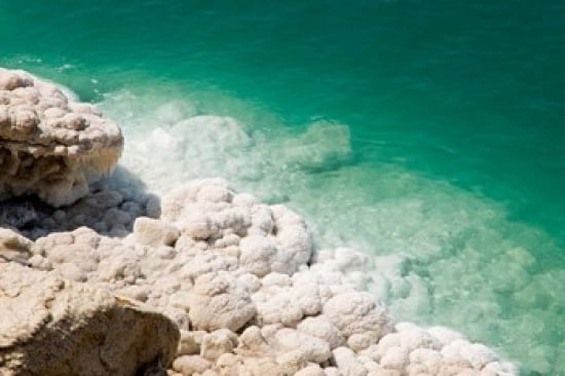 Jordan Dead Sea Salt on the sea shore Canvas Art - Aldo Pavan DanitaDelimont (36 x 24)