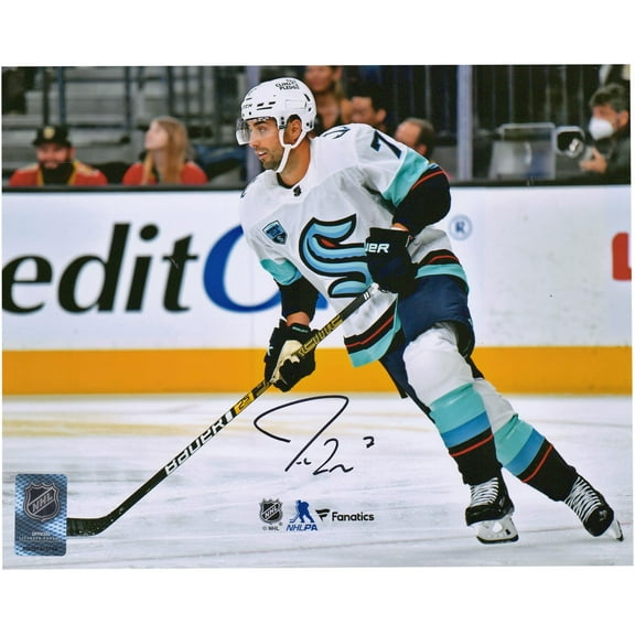 Jordan Eberle Seattle Kraken Autographed 8" x 10" First Game vs. Las Vegas Golden Knights Photograph - Fanatics Authentic Certified