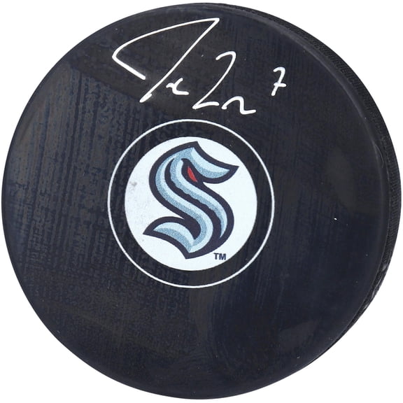 Jordan Eberle Seattle Kraken Autographed Hockey Puck - Fanatics Authentic Certified