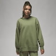 thumbnail image 1 of Jordan Flight Fleece Women's Crewneck Sweatshirt Color: Sky J Light Olive Size: XS, 1 of 1