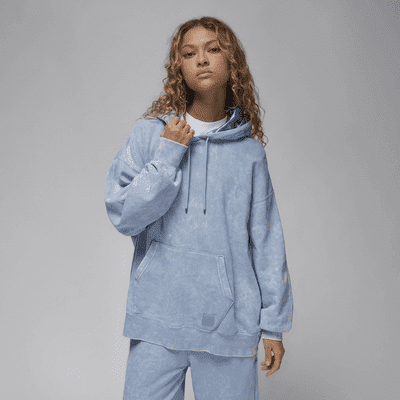 jordan flight fleece graphic hoodie blue